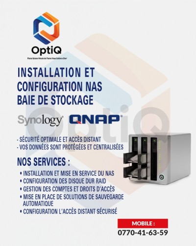 INSTALLATION ET CONFIGURATION NAS BAIE DE STOCKAGE