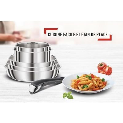 Batterie de cuisine induction 6 pièces INGENIO BLACK STONE NOIR - Prix en  Algérie