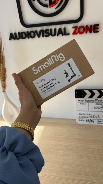 SmallRig Crab-Shaped Clamp and Magic Arm with Cold Shoe (11in)