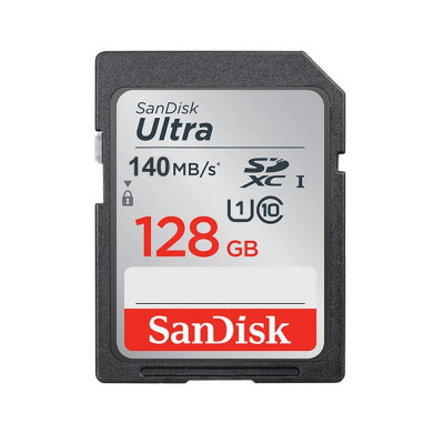 SanDisk Ultra SD 128 GB Carte Mémoire XC Jusqu'à 140 Mo/S