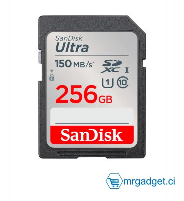 SanDisk Ultra SD 256 GB Carte Mémoire XC Jusqu'à 170 Mo/S