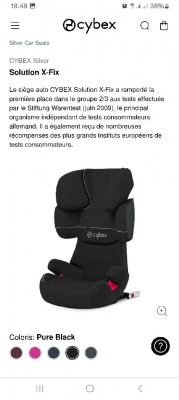 siege-auto-cybex-solution-x-fix-groupe-23-de-15-a-35-kg-annaba-algerie