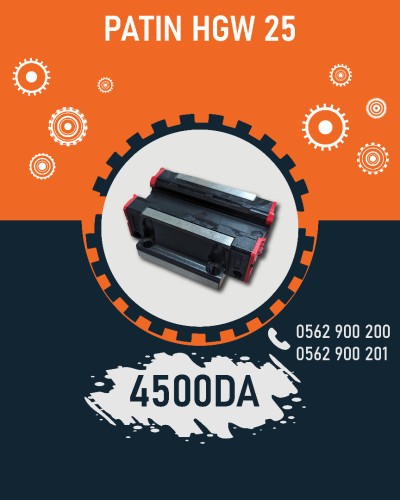 PATIN HGW 25 - ROULEMENT GUIDAGE LINEAIRE 