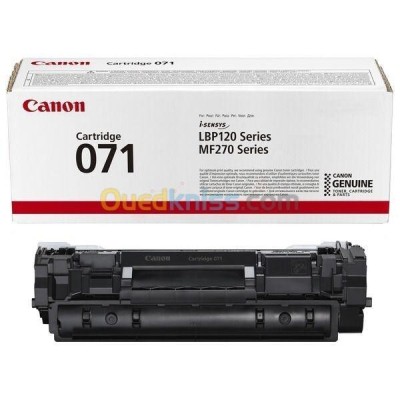 TONER CANON 071 CARTRIDGE BLACK - 2500 PAGES - TECHNOLOGIE D'IMPRESSION LASER - ORIGINAL