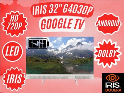 IRIS TV PORTABLE G4030P 32" HD TV - HDR10 - DOLBY - EYE CARE - DBX-TV - FIND MY REMOTE - POWERBANK
