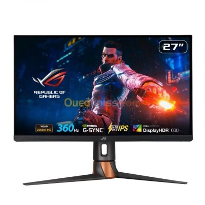 ECRAN ASUS ROG SWIFT PG27AQN - 27 2K WQHD - 360HZ - UF IPS - 1MS - G-SYNC - HDMIDP - PIVOT -RGB - 