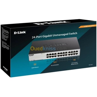 D-LINK SWITCH GIGABIT DGS-1024C - 24 PORTS - RACKABLE - NON MANAGEABLE
