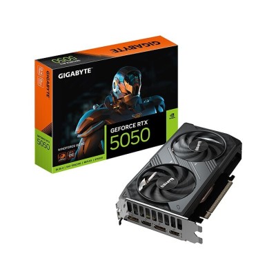 GIGABYTE GEFORCE RTX 5050 GAMING OC - 8GB - PCIe 4.0 - GDDR6 - DLSS 3.5 - 2X FANS - BLACK