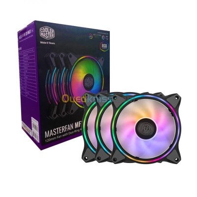 COOLER MASTER MASTERFAN MF120 HALO RGB  3 IN 1 - VENTILATEURS DE BOÎTIER 120 mm ARGB - 62 CFM -BLACK