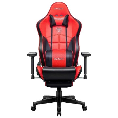 KIROGI SIÉGE GAMING 2076 XL - ACCOUDOIR 5D - REPOSE-PIEDS - ROTATION À 360 - ERGONOMIQUE - ROUGE