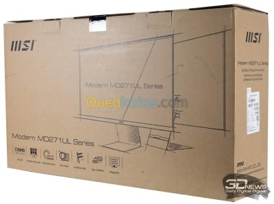 ÉCRAN MSI Modern MD271UL- Monitor Gaming- 60 Hz -27 Inch 4K UHD 3840 x 2160 pixels - 4 ms - Silver 