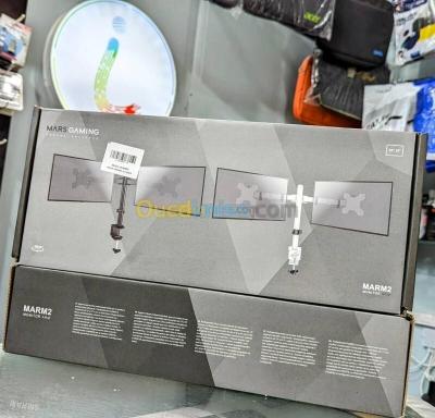 Mars Gaming MARM2 Support de Moniteur à Double Bras pour Ecrans jusqu'à 27p