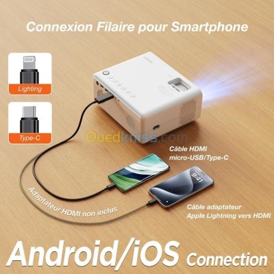 IZEEKER IPL320 - VIDEOPROJECTEUR PORTABLE 12000 LUMENS 1080P - BLUETOOTH - HOME CINÉMA  -HDMI USB  