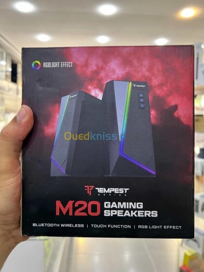 TEMPEST M20 GAMING SPEAKERS - ENCEINTES 2.0 - SON STÉRÉO - RÉTROÉCLAIRAGE RGB - USB - 3.5mm -BLACK 
