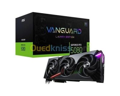 MSI GEFORCE RTX 5080 16G VANGUARD SOC ÉDITION DE LANCEMENT - GDDR7 - DLSS4 8K - REFLEX 2 - BLACK