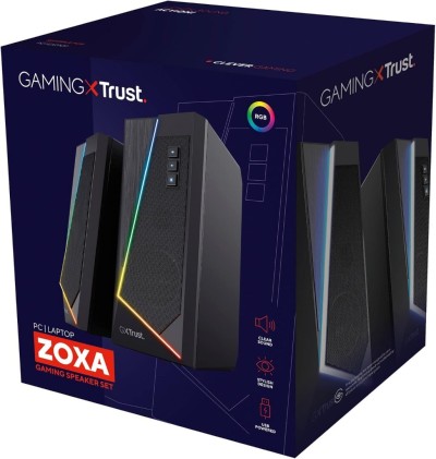 TRUST GAMING GXT609 ZOXA - SPEAKERS 2 CANAUX FILAIRE USB - 20000 HZ - RGB - CLEAR BASS 6W - BLACK