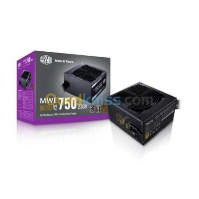 COOLER MASTER MWE 750W BORNZE V2 - ALIMENTATION 80 PLUS BORNZE -  230V - NOIR