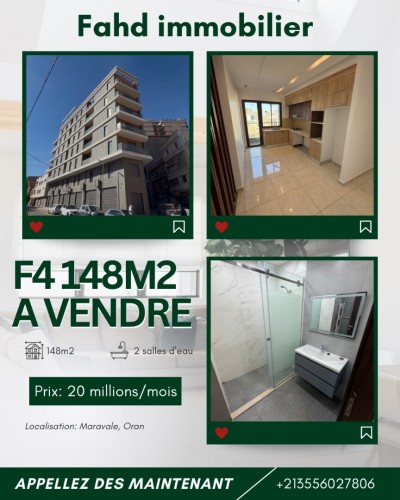بيع شقة 4 غرف وهران وهران