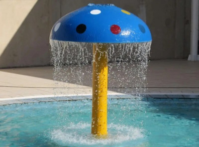 Parapluie de piscine cascade de champignon d'eau pour parc d'enfants