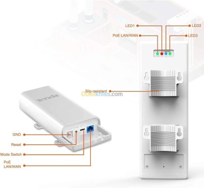    Point d'Accès Extérieur TENDA O6 5GHz 867Mbps 10+km Transmission Range, Waterproof OUTDOOR