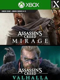 Assassin's Creed Mirage & Assassin's Creed Valhalla compte pour les deux XBOX 