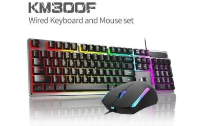 Ensemble Combo Clavier souris USB (RGB) HP KM300F [QWERTY] ORIGINAL