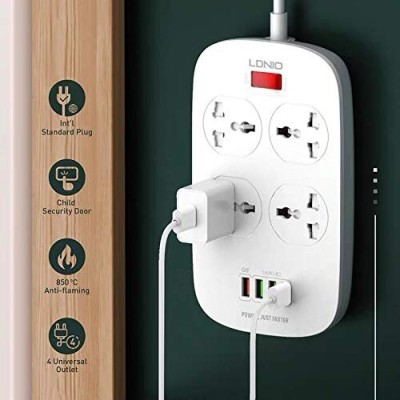 Multiprise universelle LDNIO SC4407 [4P/4USB] 2500W 2m