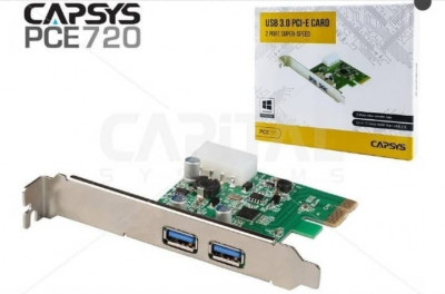 Carte d'extension Adaptateur PCI express PCI-E 2 Ports USB 3.0