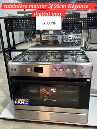 cuisinieres-cuisiniere-maxtor-5f-90-cm-elegance-plus-digital-inox-ventilee-larbatache-boumerdes-algerie