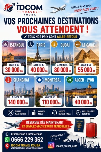 voyage-touristique-promo-billets-davion-aller-retour-departs-dalger-istanbul-paris-lyon-dubai-montreal-kouba-alger-algerie