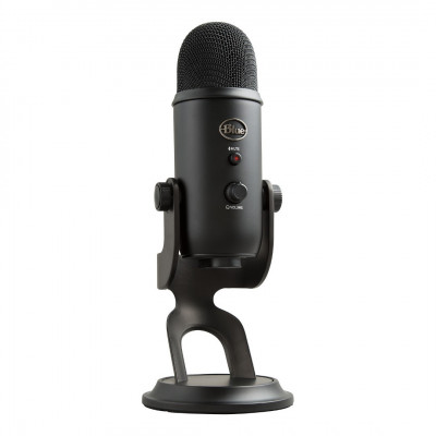 MICROPHONE BLUE YETI BLACKOUT PROFISSIONAL + POP FILTER FOR STREAMING / PODCASTING CREATOR PACK NEW