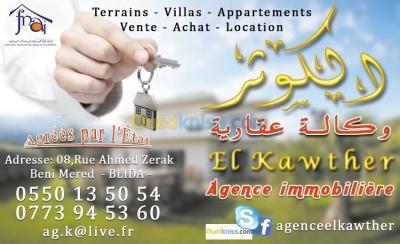 Cherche achat bien immobilier Blida Soumaa