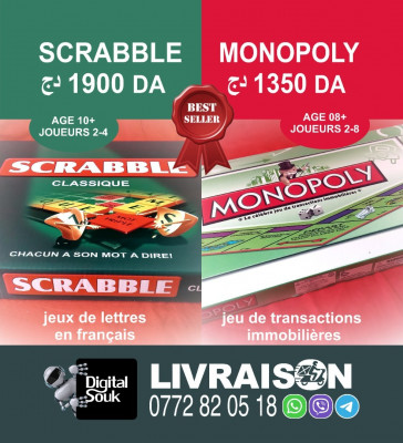 JEUX Monopoly et Scrabble