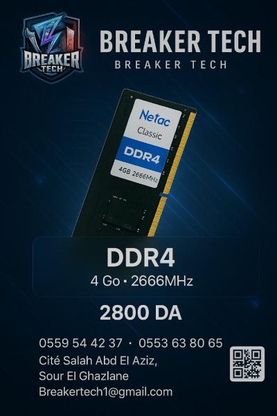 Ram Netac 4 Go 2666mhz 
