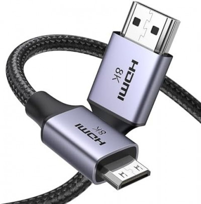 cables-adaptateurs-ugreen-cable-mini-hdmi-vers-8k-en-aluminium-tresse-8k60hz-4k120hz-21-hdr10-earc-birtouta-alger-algerie