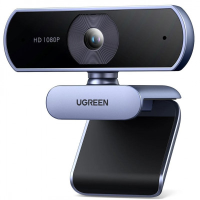 UGREEN Webcam 1080P vue large à 85 degrés suppression du bruit, correction automatique de la lumière
