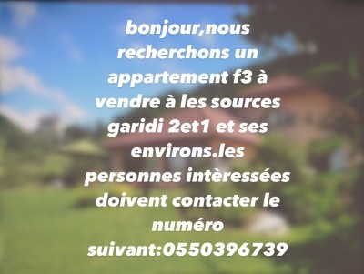 Rental search Apartment F3 Alger Kouba