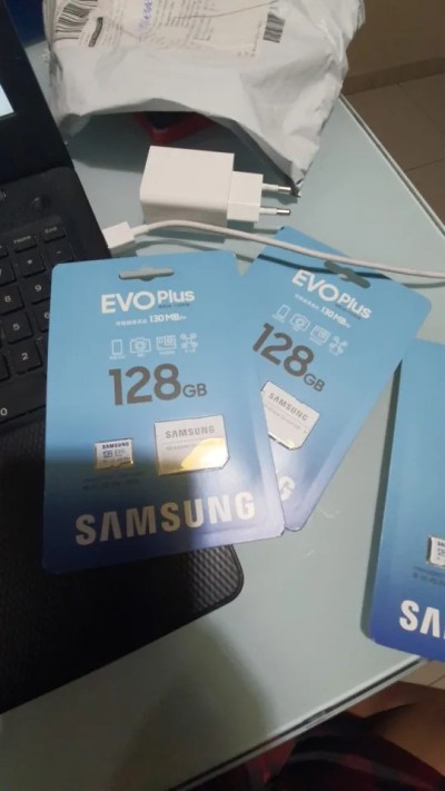 SAMSUNG EVO Plus-Carte mémoire Micro SD, 128Go, C10 TF, SDXC,U3, V30, 4K