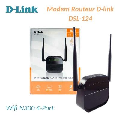 MODEM ROUTEUR D-Link DSL-124 WIFI N300 4 PORTS