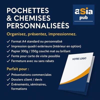  Pochettes & Chemises Personnalisées / ASIA PUB