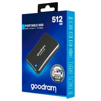 GOODRAM EXTERNE HL200 SSD PORTABLE USB-C, 512 GO