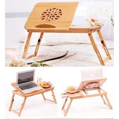 TABLE Lit Laptop en Bois  bamboo Ventilée BM92