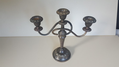 antiquites-collections-chandelier-candelabre-triple-anglais-style-georgien-en-metal-argente-marque-ianthe-70s-staoueli-alger-algerie