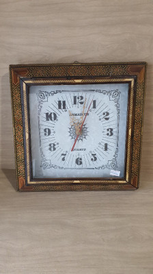 antiquites-collections-horloge-murale-vintage-en-bois-decor-oriental-marqueterie-damascus-staoueli-alger-algerie