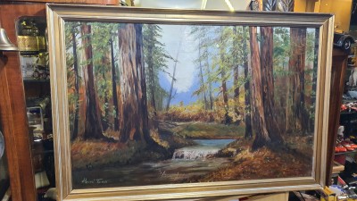 Tableau peinture Huile sur panneau, signé Henri Tena