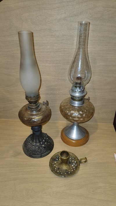 Lampe à Pétrole Antique Victorienne / édouardien , vintage, kinké de collection