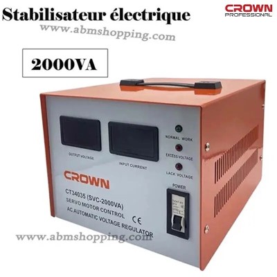 Stabilisateur électrique, régulateur de tension 2000 VA | CROWN