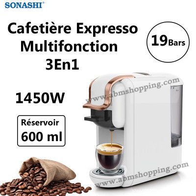 Cafetière Expresso Multifonction 3En1 | SONASHI