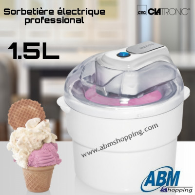 Sorbetière, Machine à glace Professional 1,5 L _ Clatronic