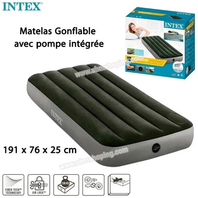 Matelas Gonflable Avec Pompe à Pied  INTEX (F) 